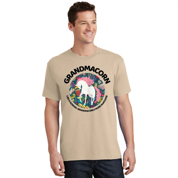 Grandmacorn Like A Grandma Only Awesome Sewing Unicorn Gift T-Shirt