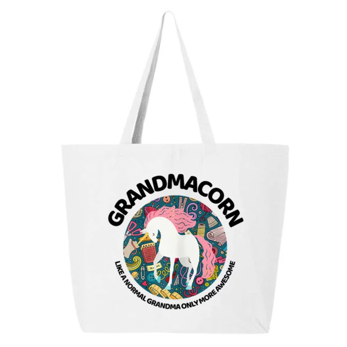 Grandmacorn Like A Grandma Only Awesome Sewing Unicorn Gift 25L Jumbo Tote