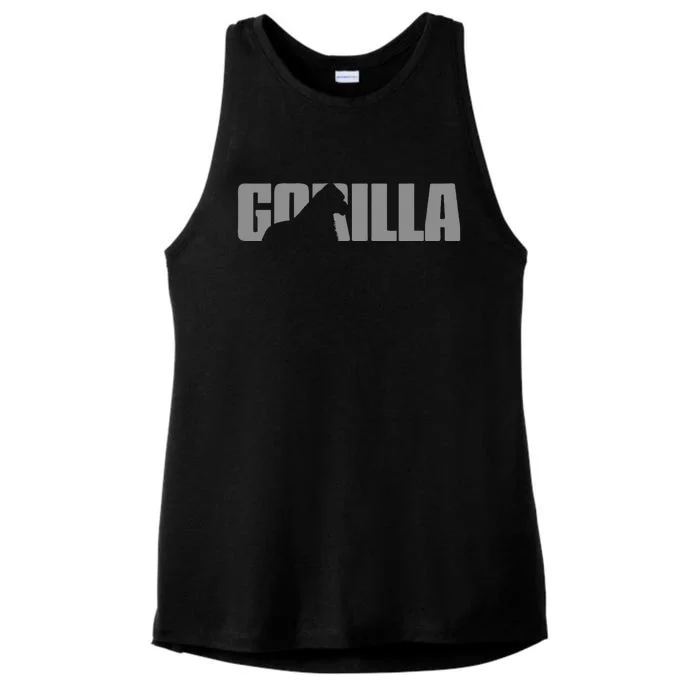 Gorilla Lover Apparel Animal Great Ape Gorilla Ladies Tri-Blend Wicking Tank