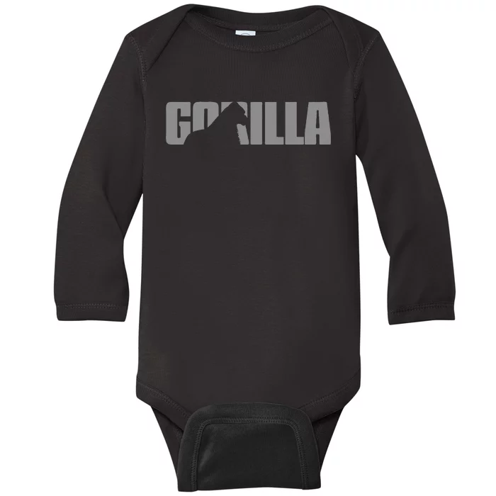 Gorilla Lover Apparel Animal Great Ape Gorilla Baby Long Sleeve Bodysuit