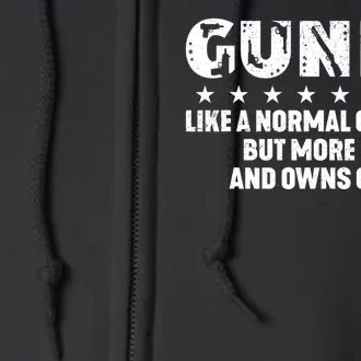 Gunpa Like A Normal Grandpa But More Fun And Owns Guns Full Zip Hoodie