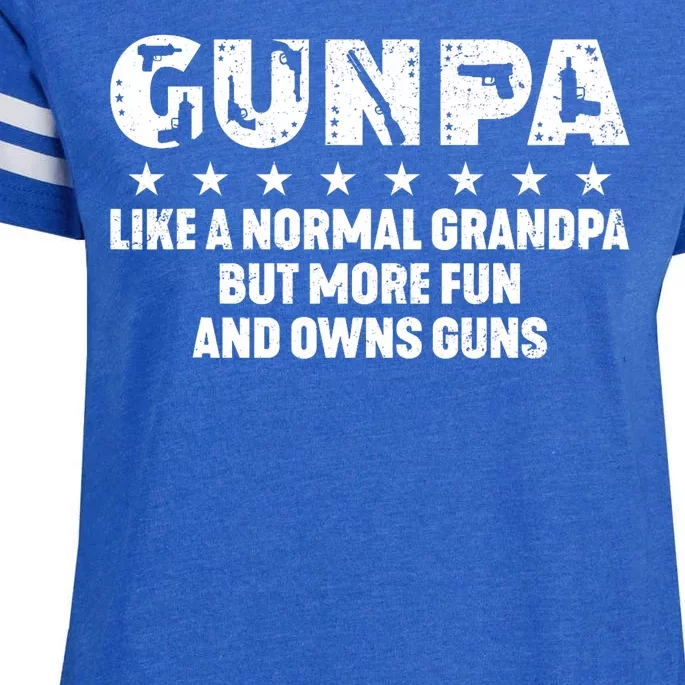 Gunpa Like A Normal Grandpa But More Fun And Owns Guns Enza Ladies Jersey Football T-Shirt