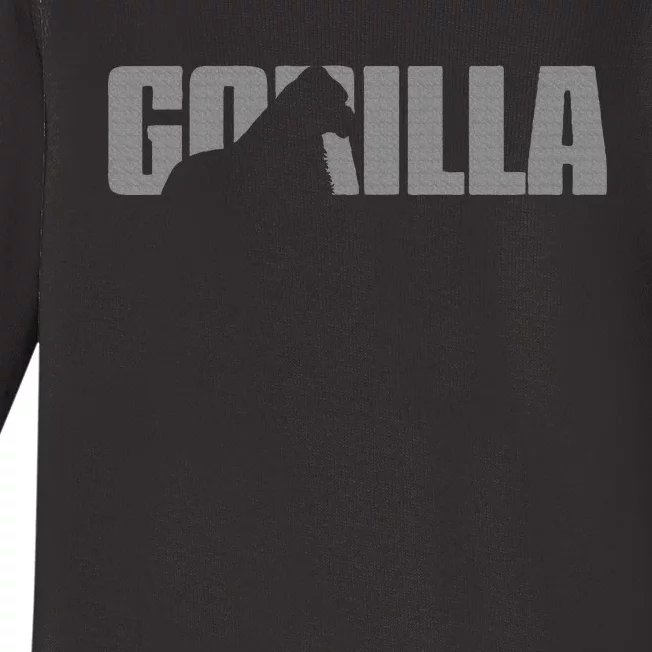 Gorilla Lover Apparel Animal Great Ape Gorilla Baby Long Sleeve Bodysuit