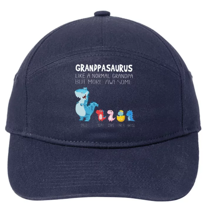 Grandpasaurus Like A Normal Grandpa But More Awesome 7-Panel Snapback Hat