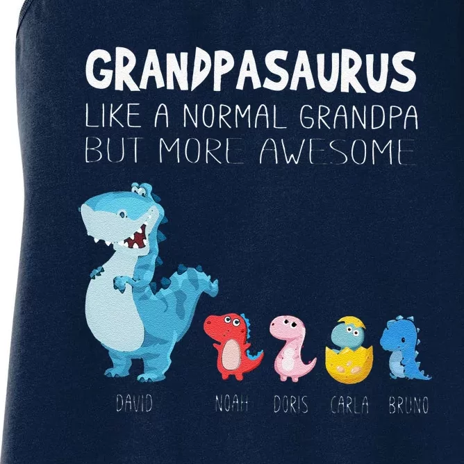 Grandpasaurus Like A Normal Grandpa But More Awesome Women's Racerback Tank