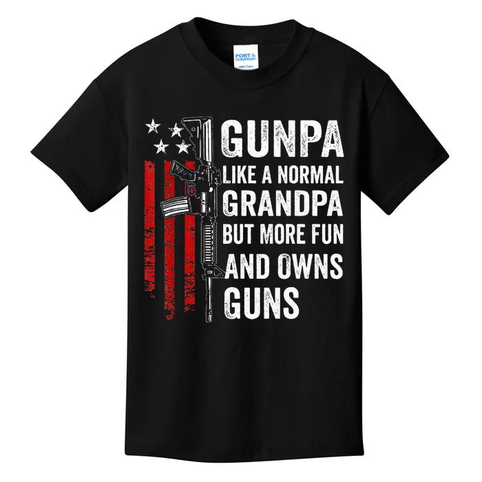 Gunpa Like A Normal Grandpa But More Fun And Owns Guns Kids T-Shirt