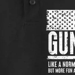 Gunpa Like A Normal Grandpa But More Fun & Owns Guns Dry Zone Grid Performance Polo