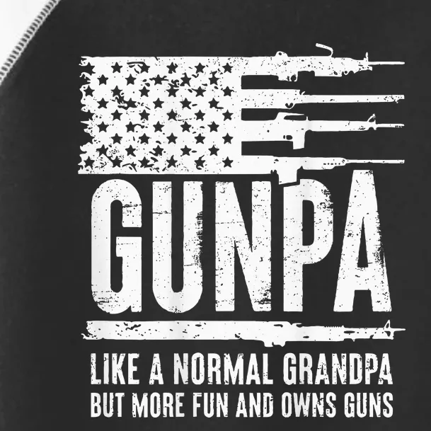 Gunpa Like A Normal Grandpa But More Fun & Owns Guns Toddler Fine Jersey T-Shirt