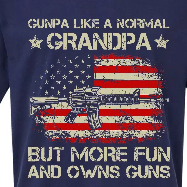 Gunpa Like A Normal Grandpa But More Fun And Owns Guns Sueded Cloud Jersey T-Shirt