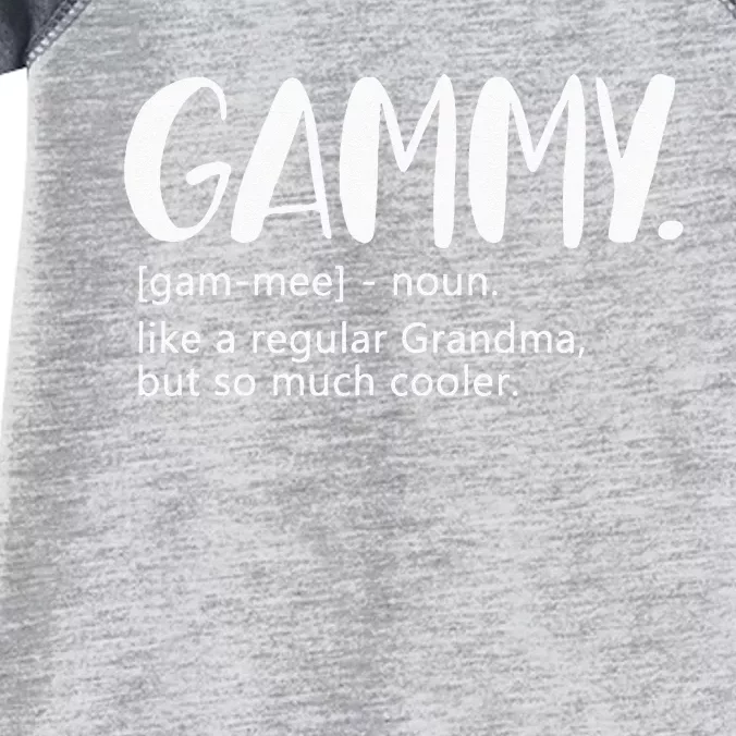 Gammy Like A Regular Grandma But Cooler Mothers Day Gammy Infant Baby Jersey Bodysuit