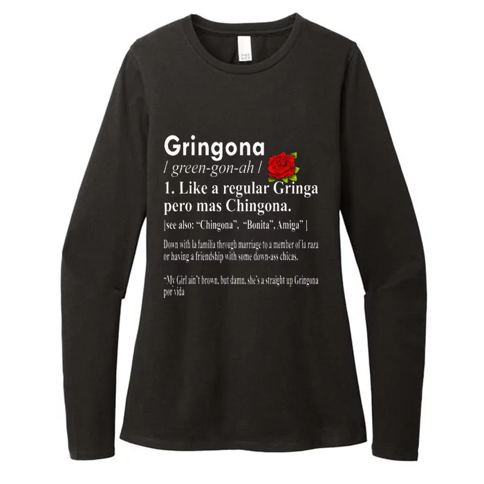 Gringona Like A Regular Gringa Pero Mas Chingona Womens CVC Long Sleeve Shirt