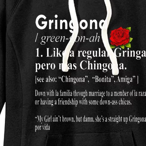 Gringona Like A Regular Gringa Pero Mas Chingona Women's Fleece Hoodie