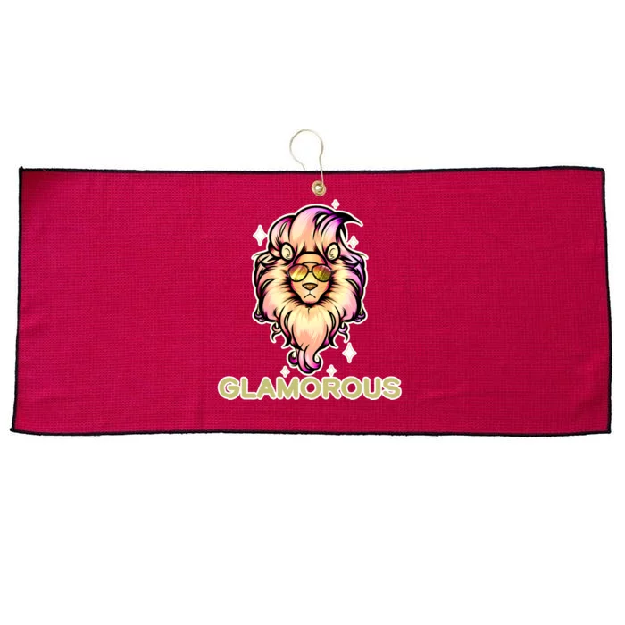 Glamorous Lion Large Microfiber Waffle Golf Towel