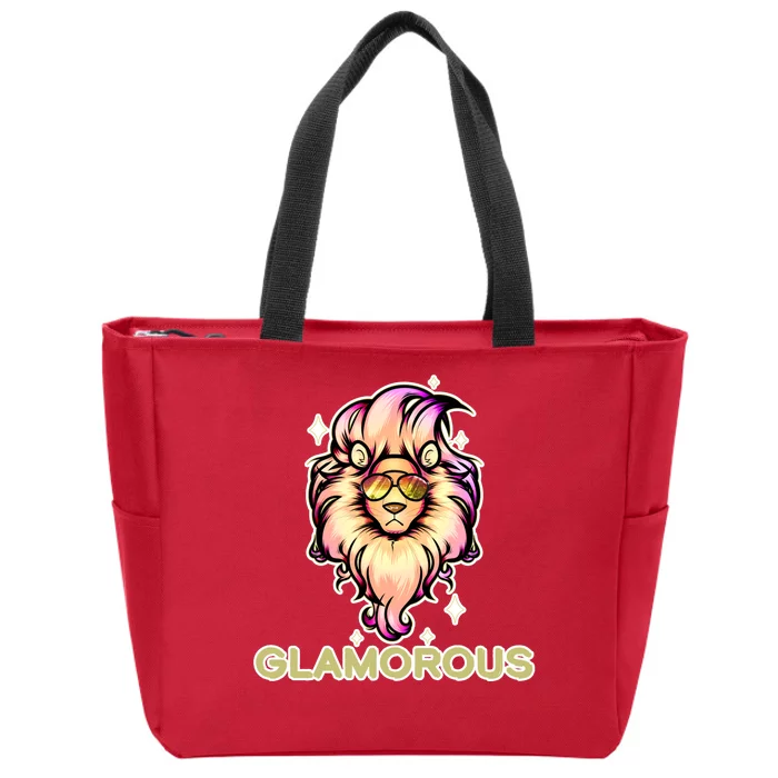 Glamorous Lion Zip Tote Bag