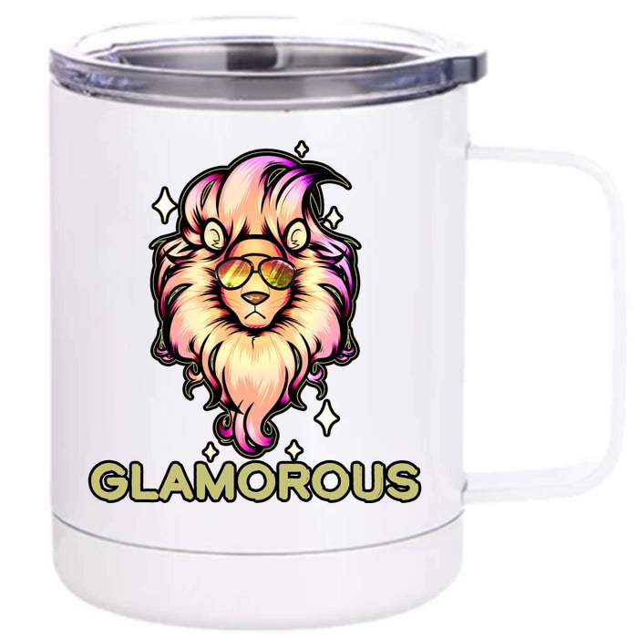 Glamorous Lion Front & Back 12oz Stainless Steel Tumbler Cup