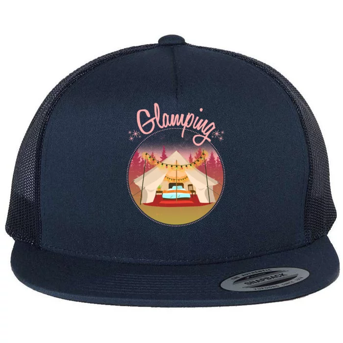 Glamping Fancy Camping Flat Bill Trucker Hat