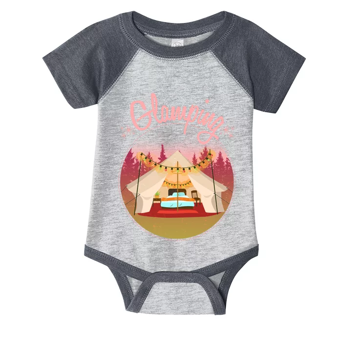 Glamping Fancy Camping Infant Baby Jersey Bodysuit