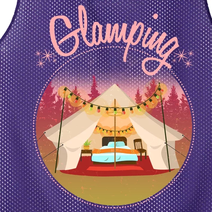 Glamping Fancy Camping Mesh Reversible Basketball Jersey Tank