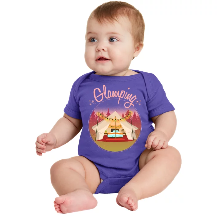 Glamping Fancy Camping Baby Bodysuit