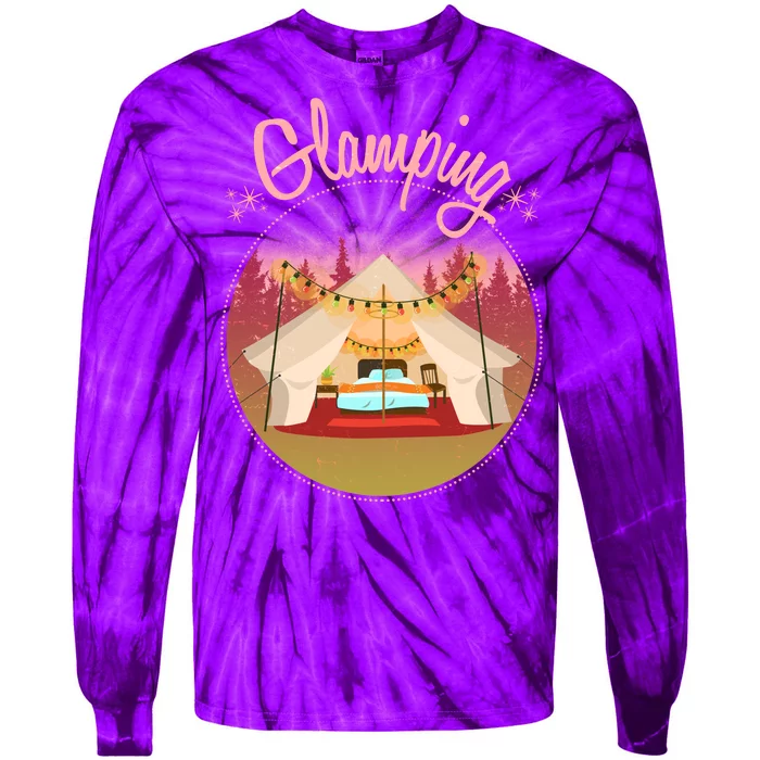 Glamping Fancy Camping Tie-Dye Long Sleeve Shirt