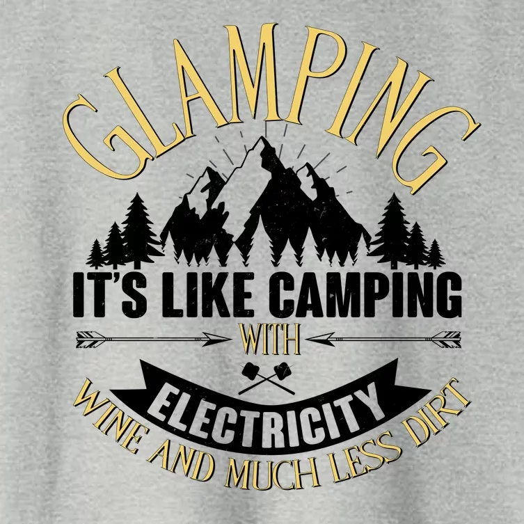 Glamping It's Like Camping with Electricity Women's Crop Top Tee