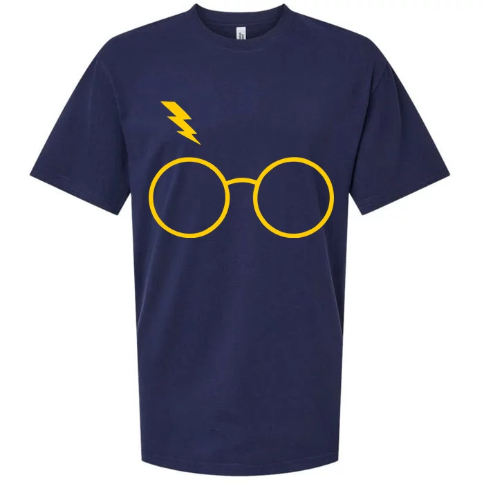 Glasses and Lightening Scar Wizard Logo Sueded Cloud Jersey T-Shirt