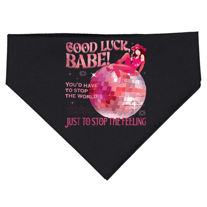 Good Luck Babe Cowgirl Western Vintage Pony Club USA-Made Doggie Bandana