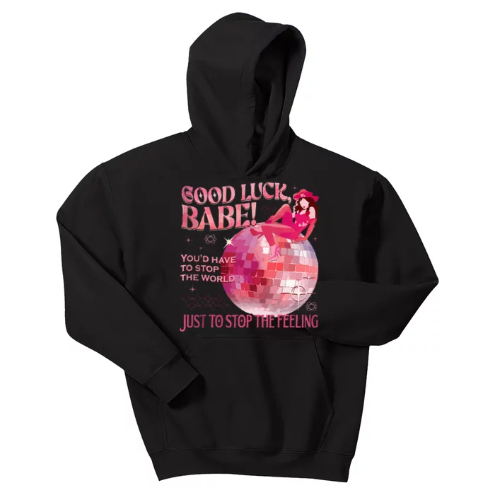 Good Luck Babe Cowgirl Western Vintage Pony Club Kids Hoodie