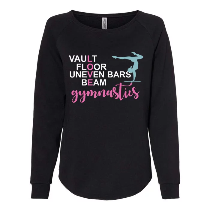 Gymnastics Love Beam Gymnastics Womens California Wash Sweatshirt