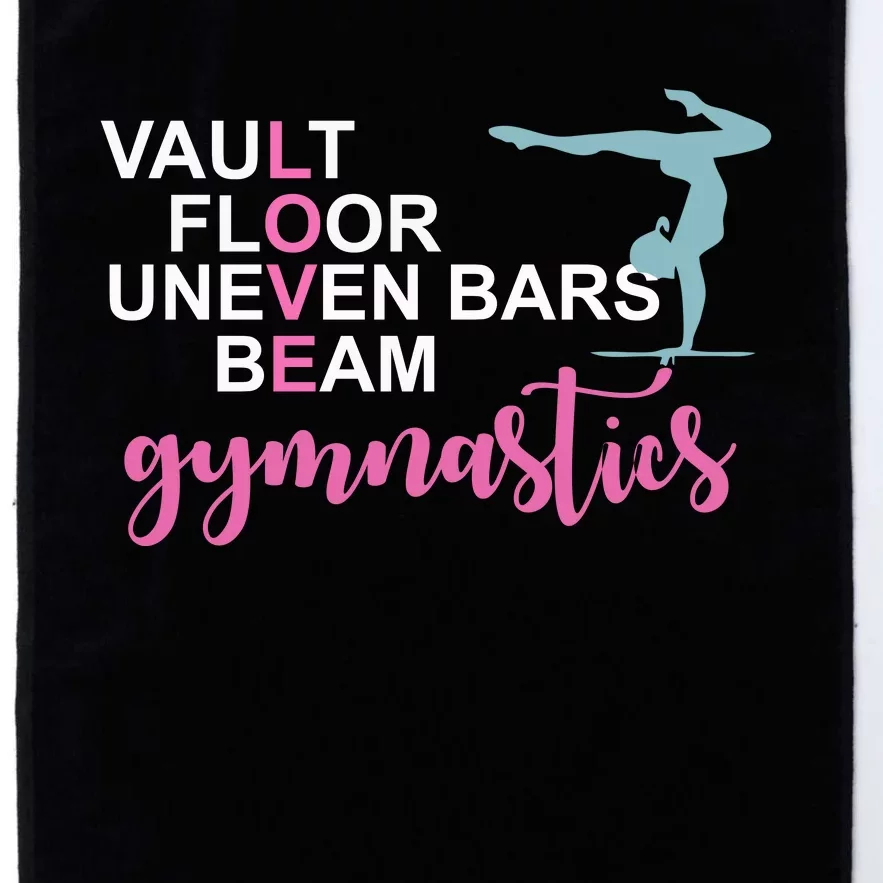 Gymnastics Love Beam Gymnastics Platinum Collection Golf Towel