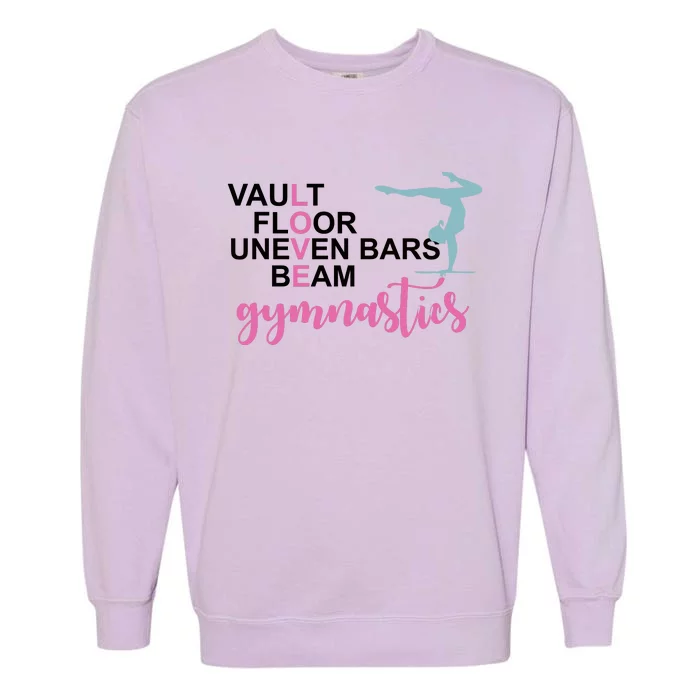 Gymnastics Love Beam Gymnastics Garment-Dyed Sweatshirt