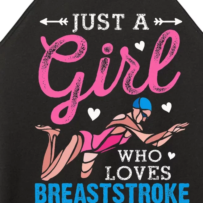 Girl Loves Breaststroke Breaststroke Swimmer Women’s Perfect Tri Rocker Tank