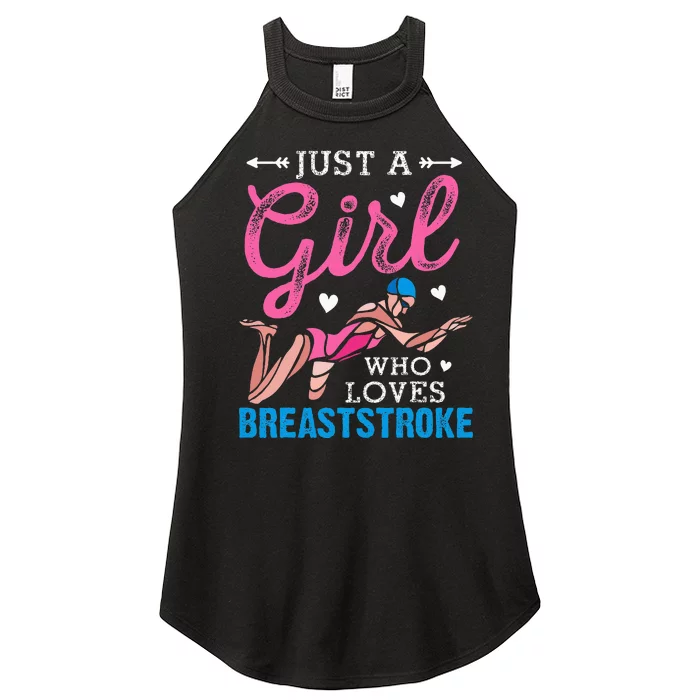 Girl Loves Breaststroke Breaststroke Swimmer Women’s Perfect Tri Rocker Tank