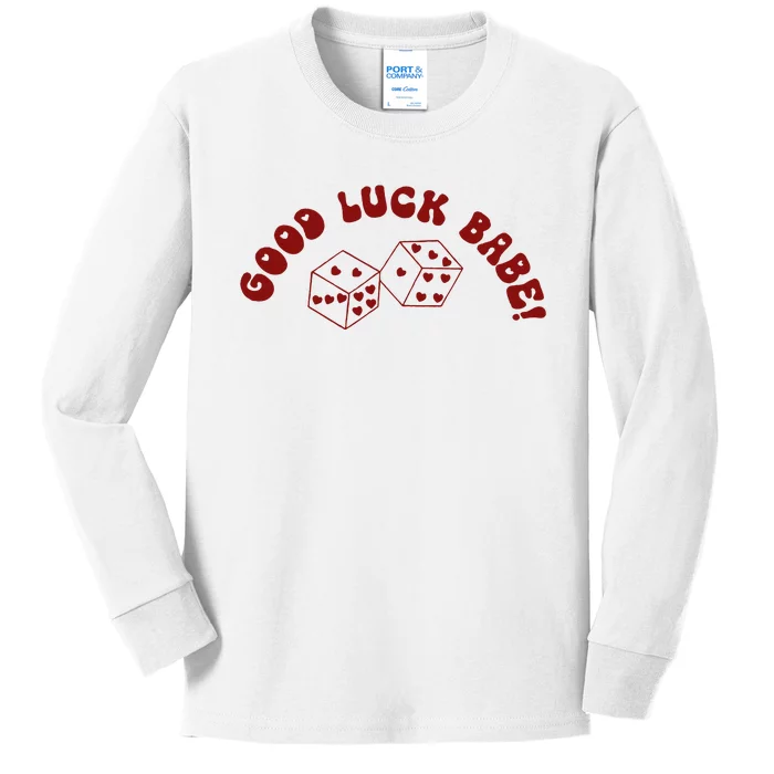 Good Luck Babe! Pink Pony Club Kids Long Sleeve Shirt