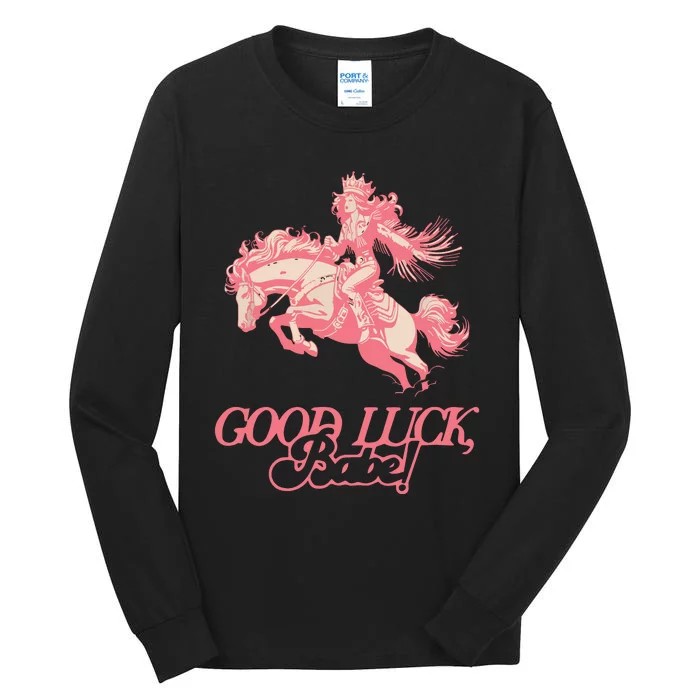 Good Luck Babe Retro 90s Birthday Gifts Tall Long Sleeve T-Shirt