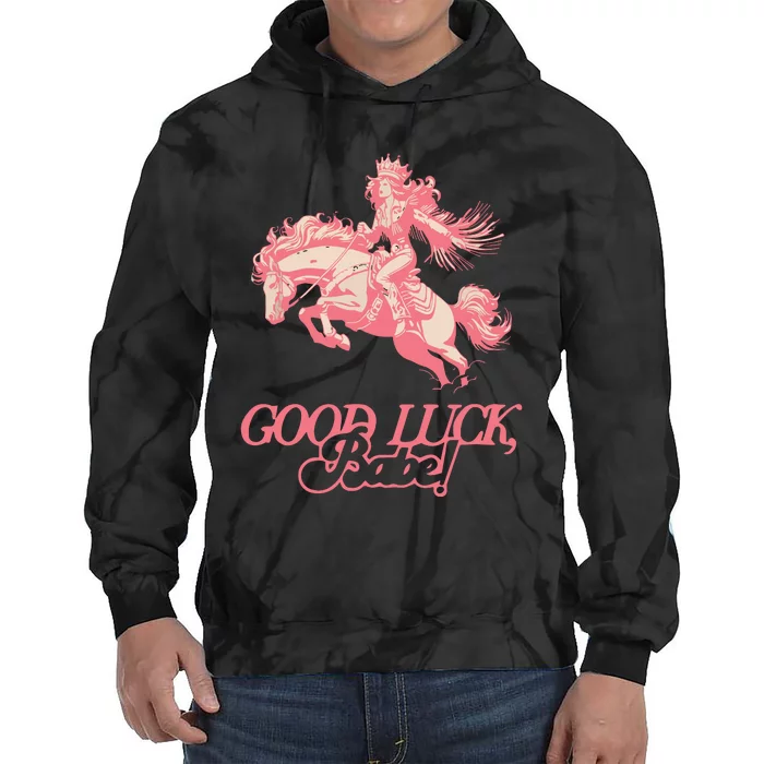 Good Luck Babe Retro 90s Birthday Gifts Tie Dye Hoodie