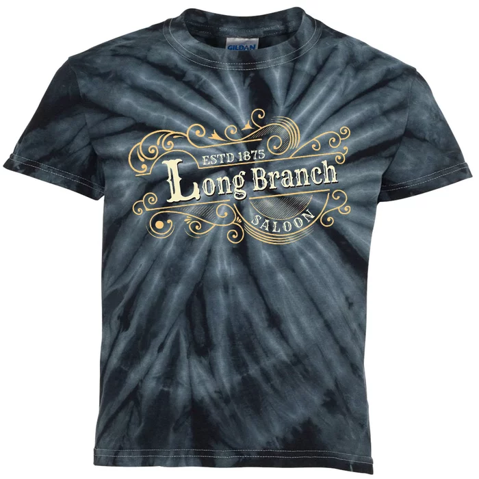 Gunsmoke Long Branch Saloon Classic Tv Kids Tie-Dye T-Shirt