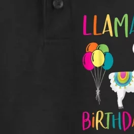 Girl Llama Birthday LLamazing Party Alpaca Balloons Dry Zone Grid Performance Polo