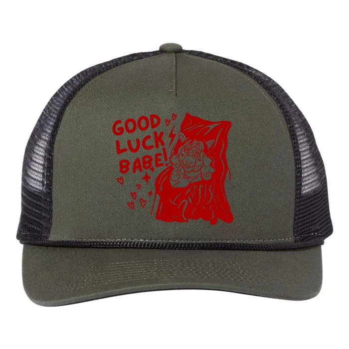 Good Luck Babe Retro Rope Trucker Hat Cap