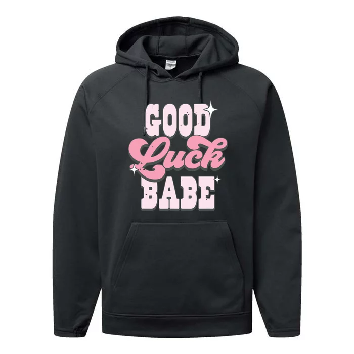 Good Luck Babe Chappel Roan Lesbian Pride Cowgirl Hat Performance Fleece Hoodie