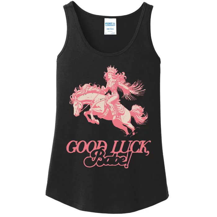 Good Luck Babe Retro 90s Birthday Gifts Ladies Essential Tank