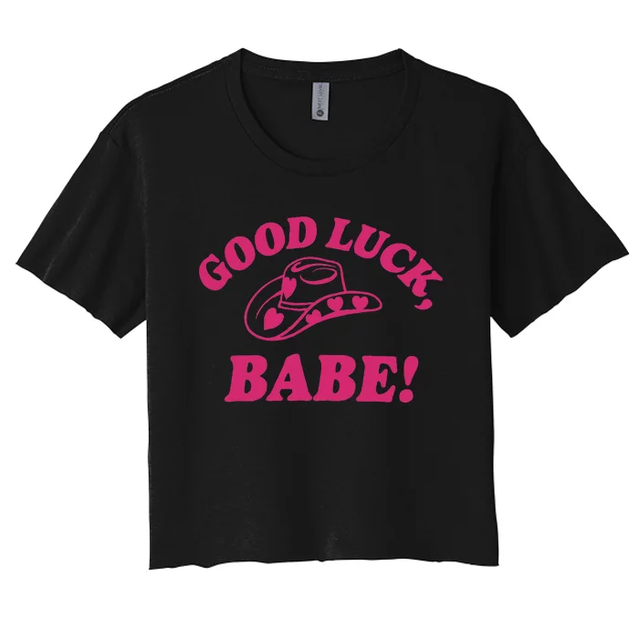 Good Luck Babe! Pink Pony Club Women's Crop Top Tee