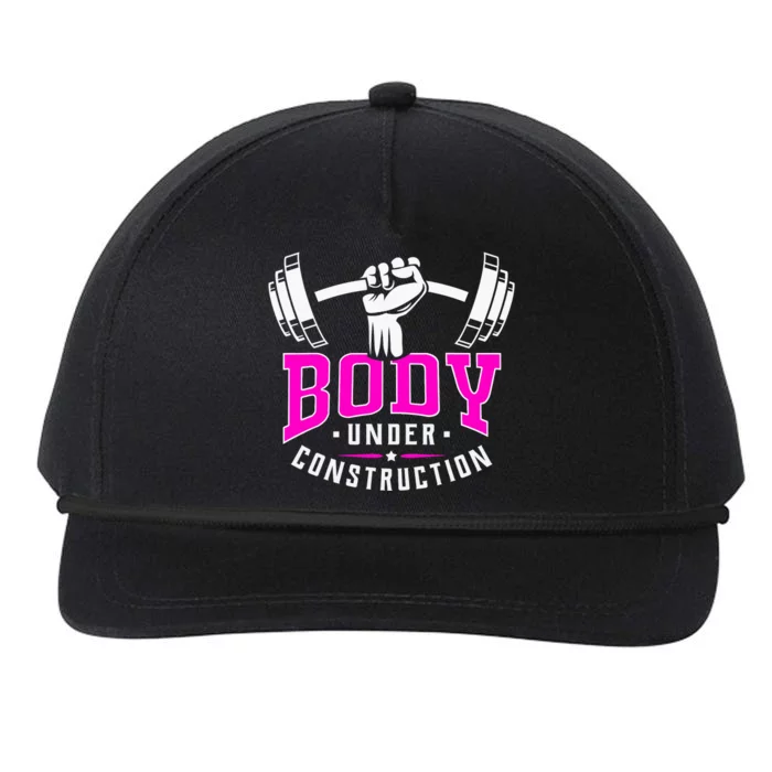 Gym Lovers Body Under Construction Workout Related Gym Rats Snapback Five-Panel Rope Hat