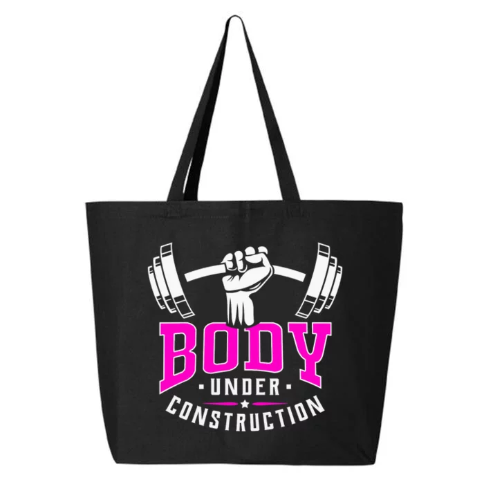 Gym Lovers Body Under Construction Workout Related Gym Rats 25L Jumbo Tote