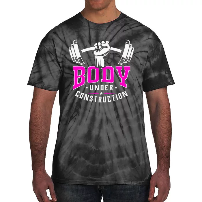 Gym Lovers Body Under Construction Workout Related Gym Rats Tie-Dye T-Shirt