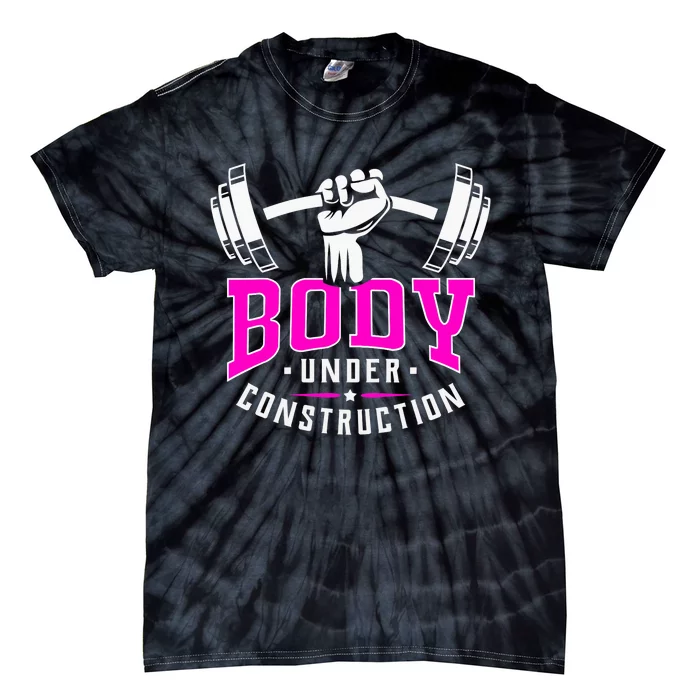 Gym Lovers Body Under Construction Workout Related Gym Rats Tie-Dye T-Shirt