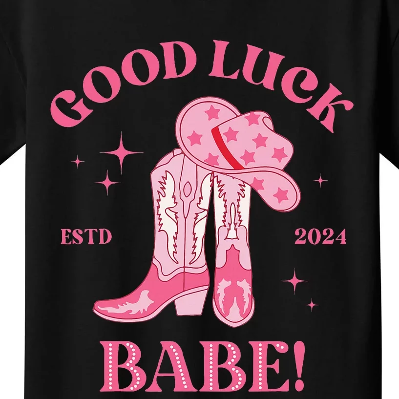 Good Luck Babe! Pink Pony Club Kids T-Shirt