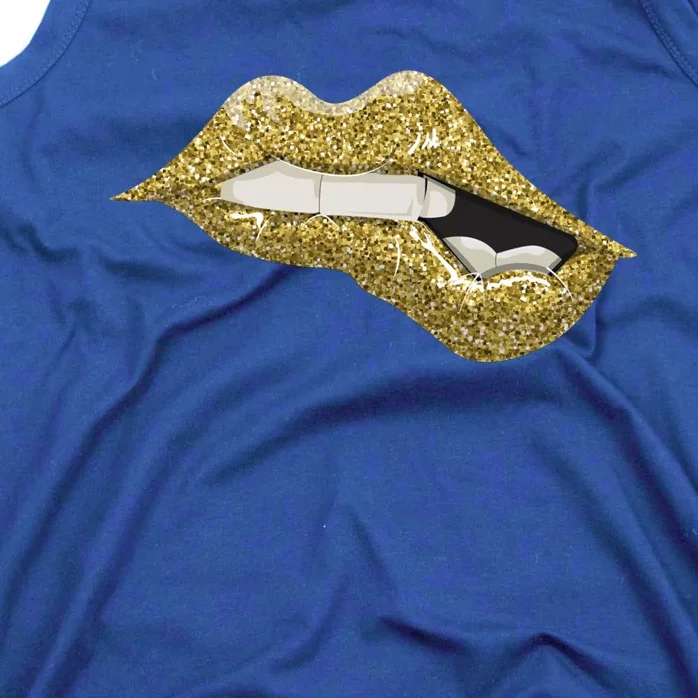 Gold Lip Biting Great Gift Black Magic Great Gift Great Gift Tank Top