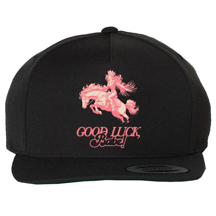 Good Luck Babe Retro 90s Birthday Wool Snapback Cap