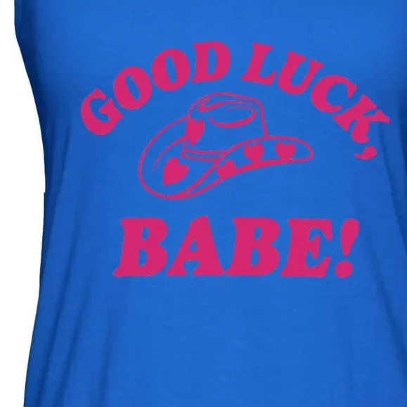 Good Luck Babe! Pink Pony Club Ladies Essential Flowy Tank